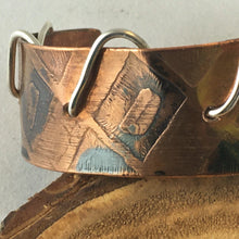 Load image into Gallery viewer, Laced and Etched Copper Cuff