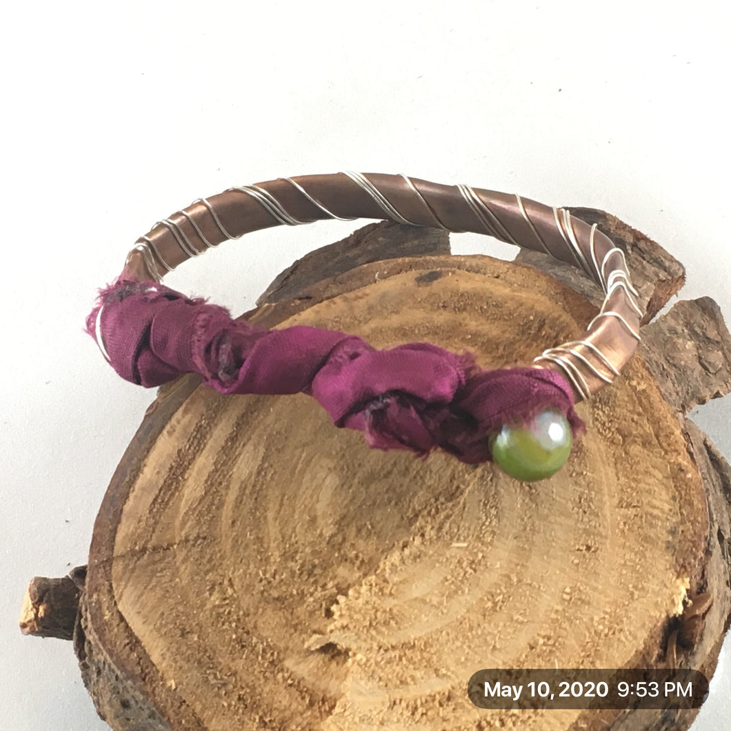 Copper and Silver Bracelet