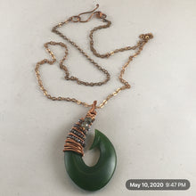 Load image into Gallery viewer, Maori Jade Hook Necklace