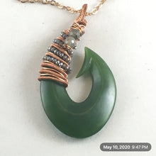 Load image into Gallery viewer, Maori Jade Hook Necklace