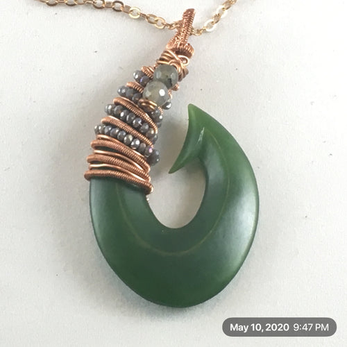 Maori Jade Hook Necklace