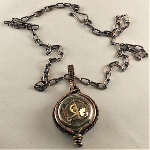 Watch Gears and Copper Necklace