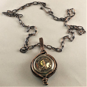 Watch Gears and Copper Necklace