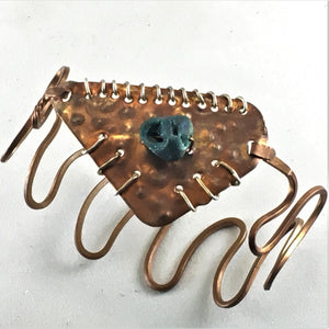 Back & forth copper & druzy bracelet