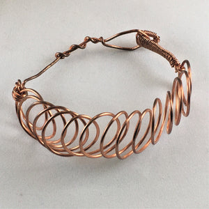 Copper spiral bracelet