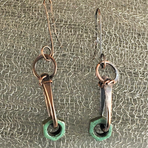 Nut earrings: Just hanging around