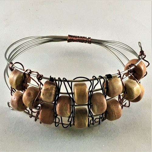 Pipestone bead bracelet