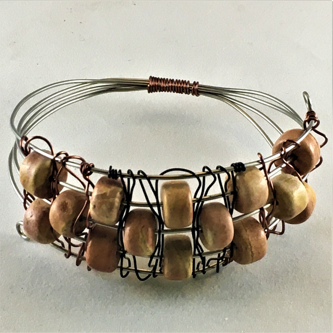 Pipestone bead bracelet