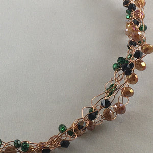 Crocheted copper wire necklace version 3