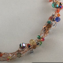 Load image into Gallery viewer, Crocheted copper wire necklace version 2