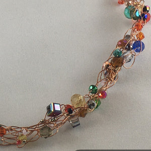 Crocheted copper wire necklace version 2