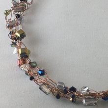 Load image into Gallery viewer, Crocheted copper wire necklace version 1