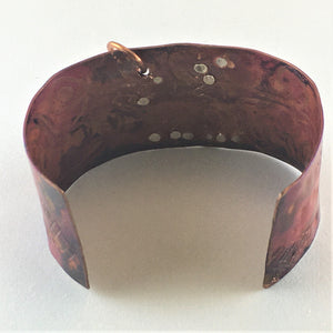 Hammered copper cuff bracelet