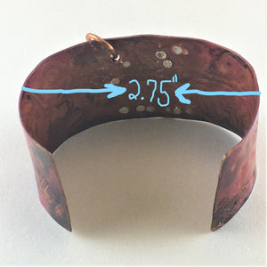 Hammered copper cuff bracelet