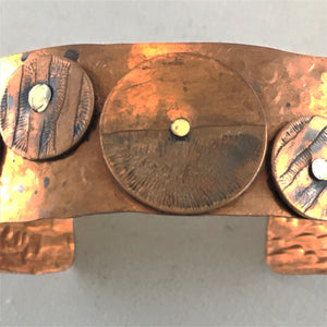 Dotty Hammered Cuff