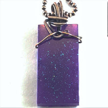 Load image into Gallery viewer, Purple glitter pendant
