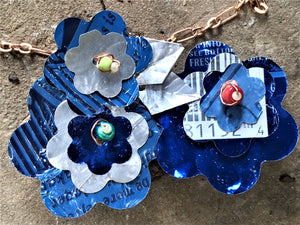 Blue Bouquet Necklace - Trail trash