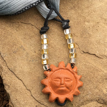 Load image into Gallery viewer, Ceramic Sun Necklace - Trail trash