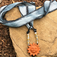 Load image into Gallery viewer, Ceramic Sun Necklace - Trail trash