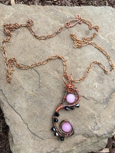 Pink Bead Necklace - Trail trash