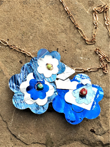 Blue Bouquet Necklace - Trail trash